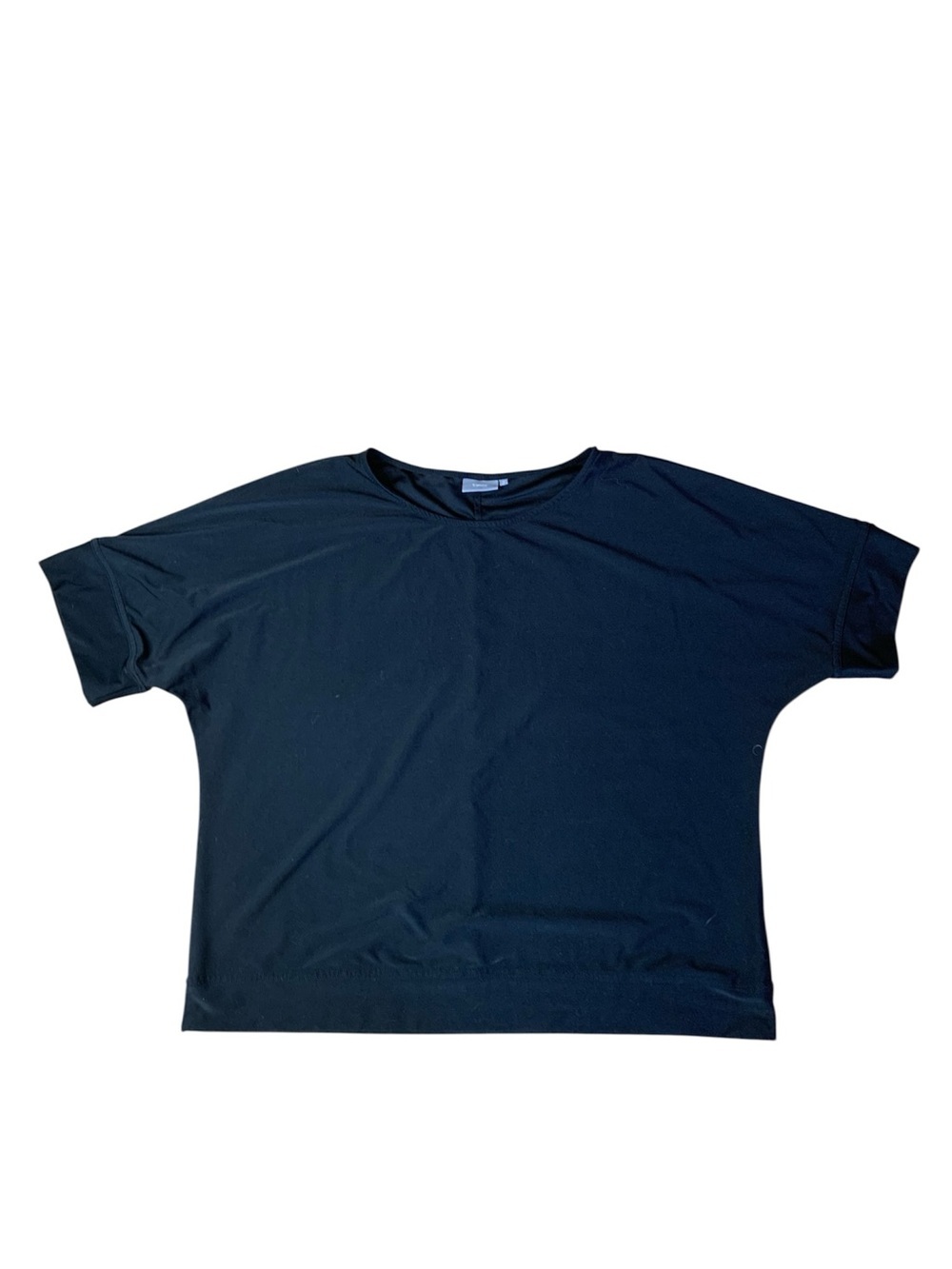 b.young Black Bystella Blouse Boxy Short Sleeve Top Midweight Size M